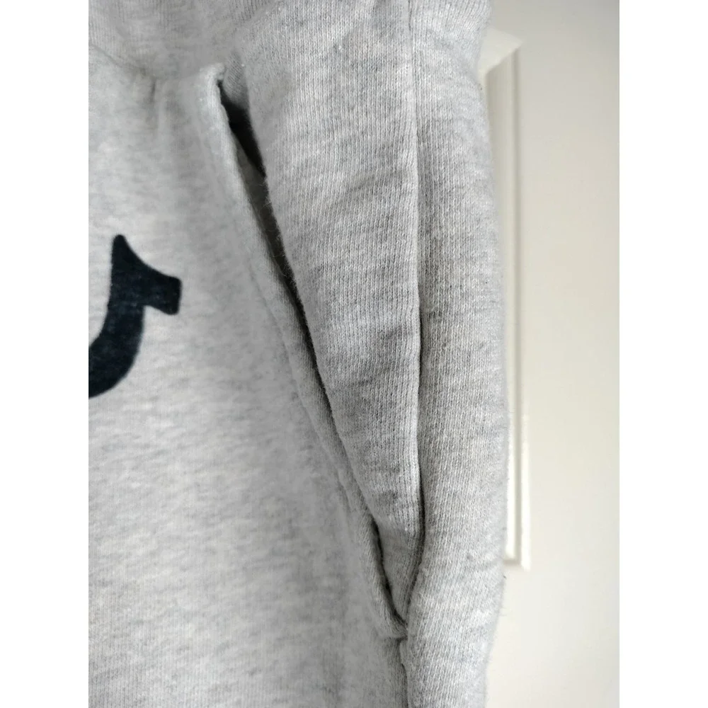 True Religion Men's Classic Logo Jogger Sweatpant Grey Heather Large L Y2K